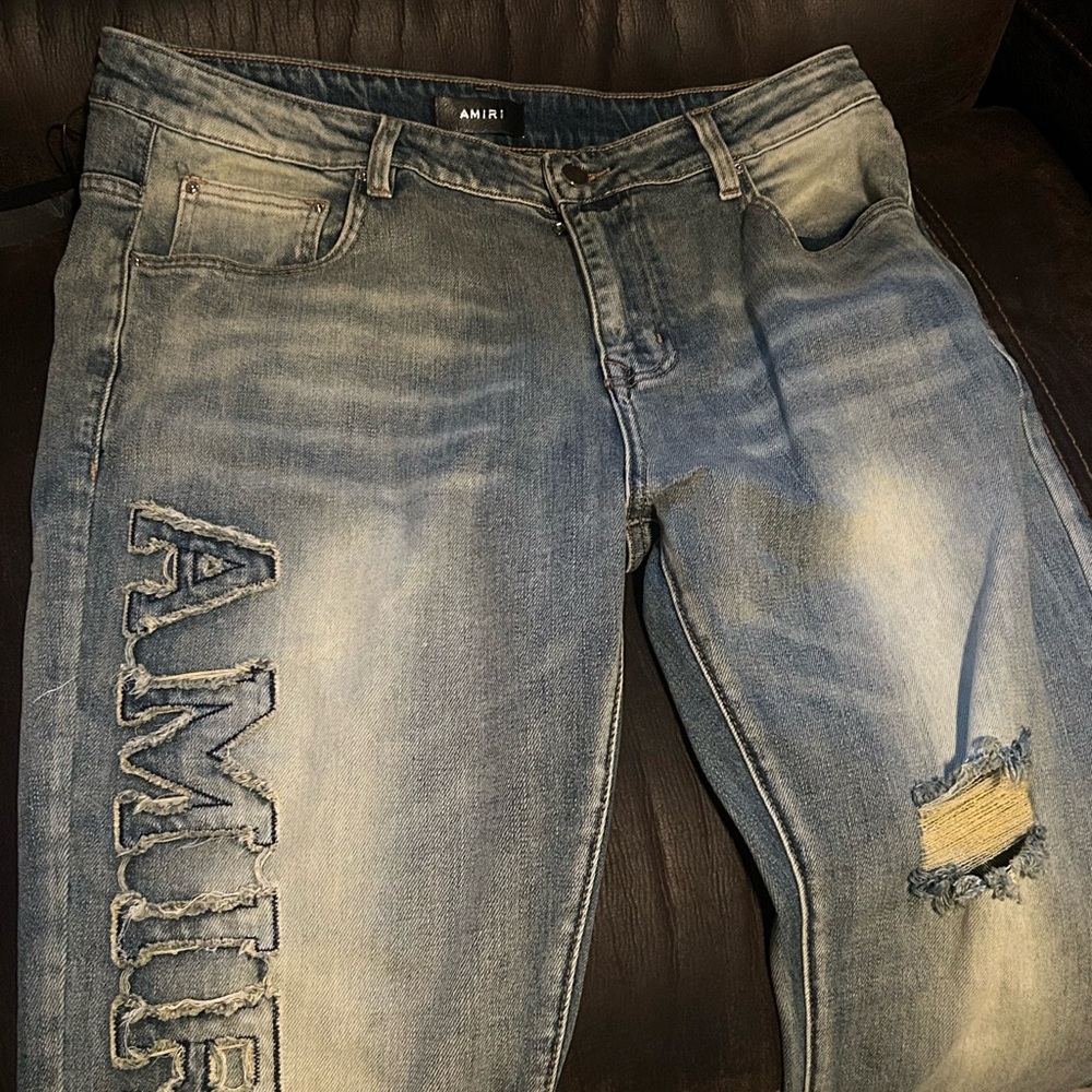 Amiri Blue Distressed Men's Jeans